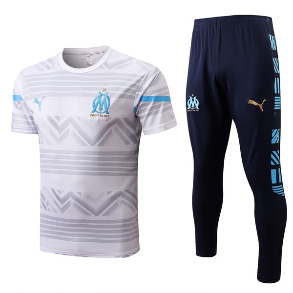 Trikot Marseille Komplett-Set 2022-2023 Weiß